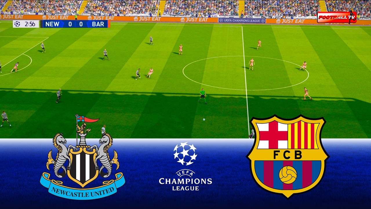 Newcastle United vs Barcelona - UEFA Champions League 2026 | Full Match All Goals | Pes 21 Gameplay