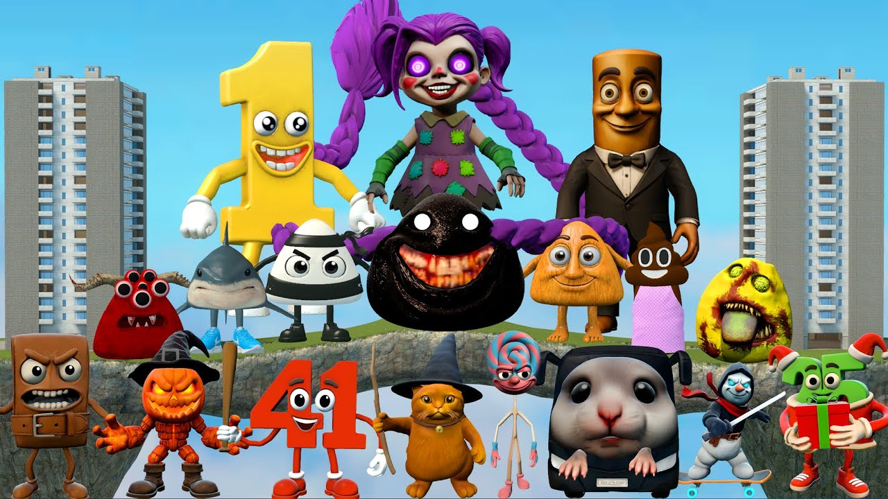 DESTROY ITALIAN AI BRAINROT MEMES AND ROBLOX POU BOU'S REVENGE SPARTAN KICK in SKY CONSTRUCT GMOD