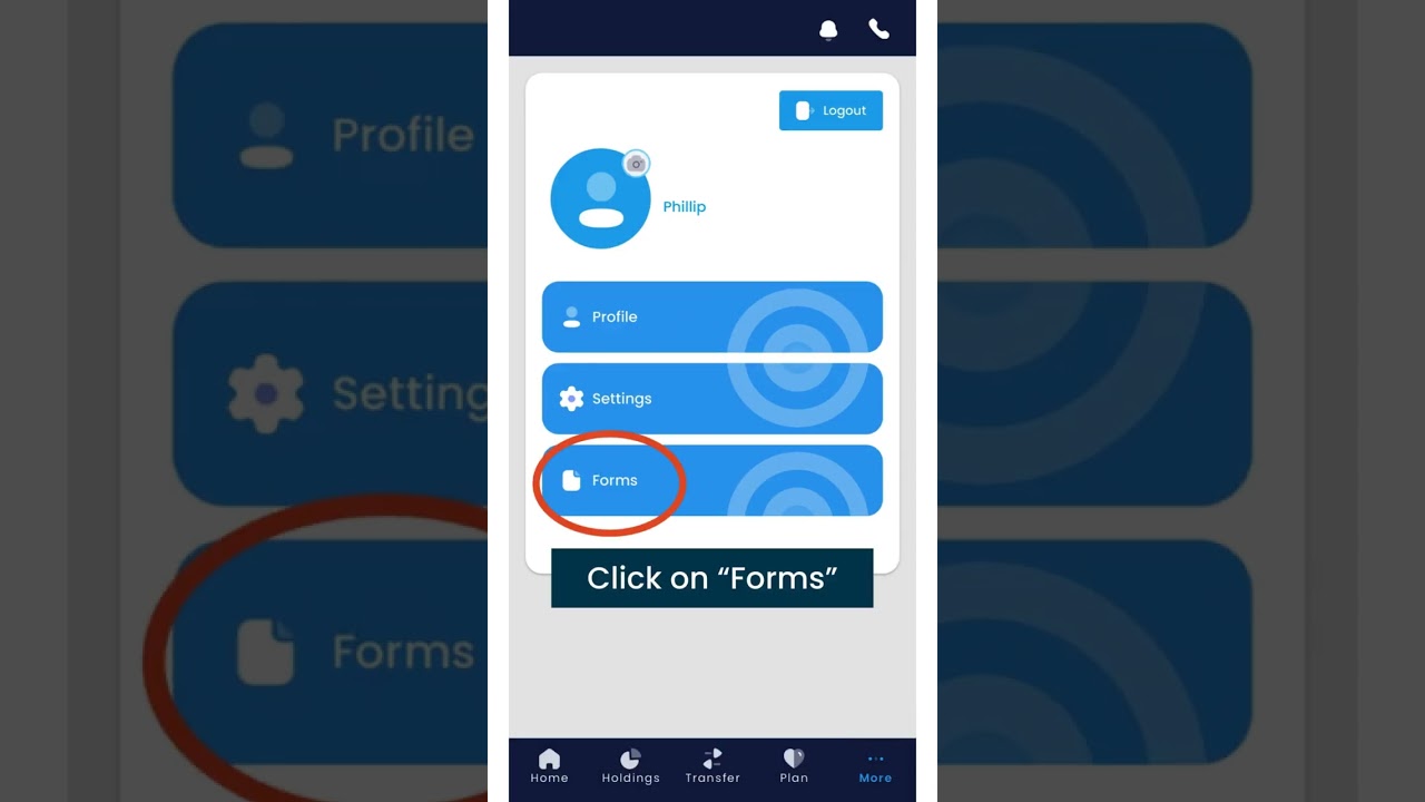 PhillipCapital MyWealth App Tutorial: How to find forms