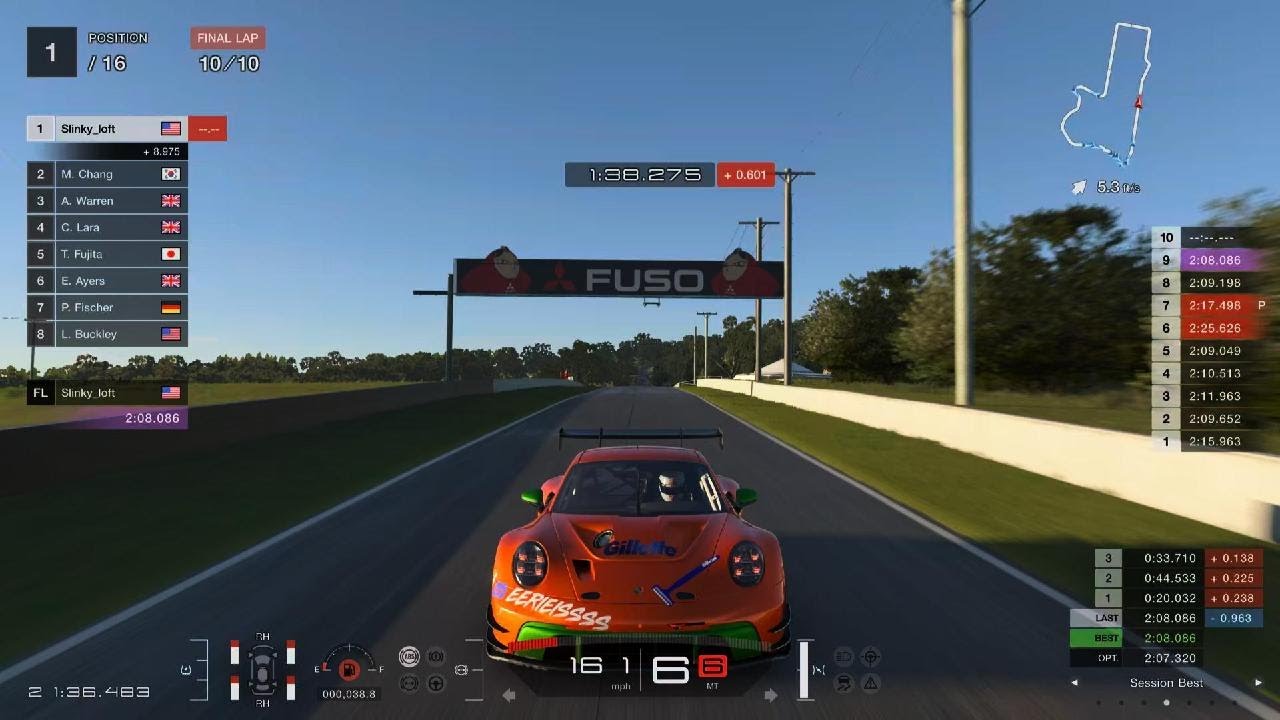 GT Cup Gr3 MtPanorama 911 GT3 R (992) GOLD 22'06.207 FL2'08.086 EERIEISSSS livery GT7_20260222151423