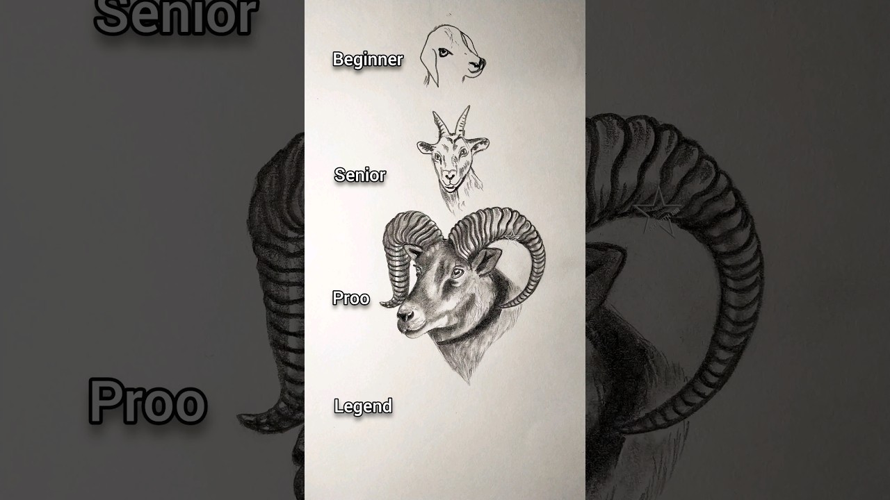how to draw a goat 🐐😱🔥#art #drawing #youtubeshorts #shorts #viral #@ArtwithBir_9