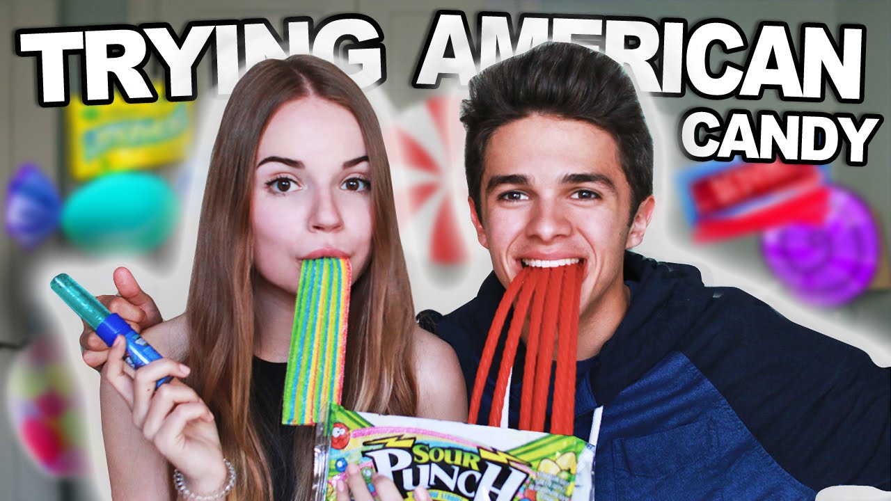 TRYING AMERICAN CANDY with Brent Rivera || Sasha