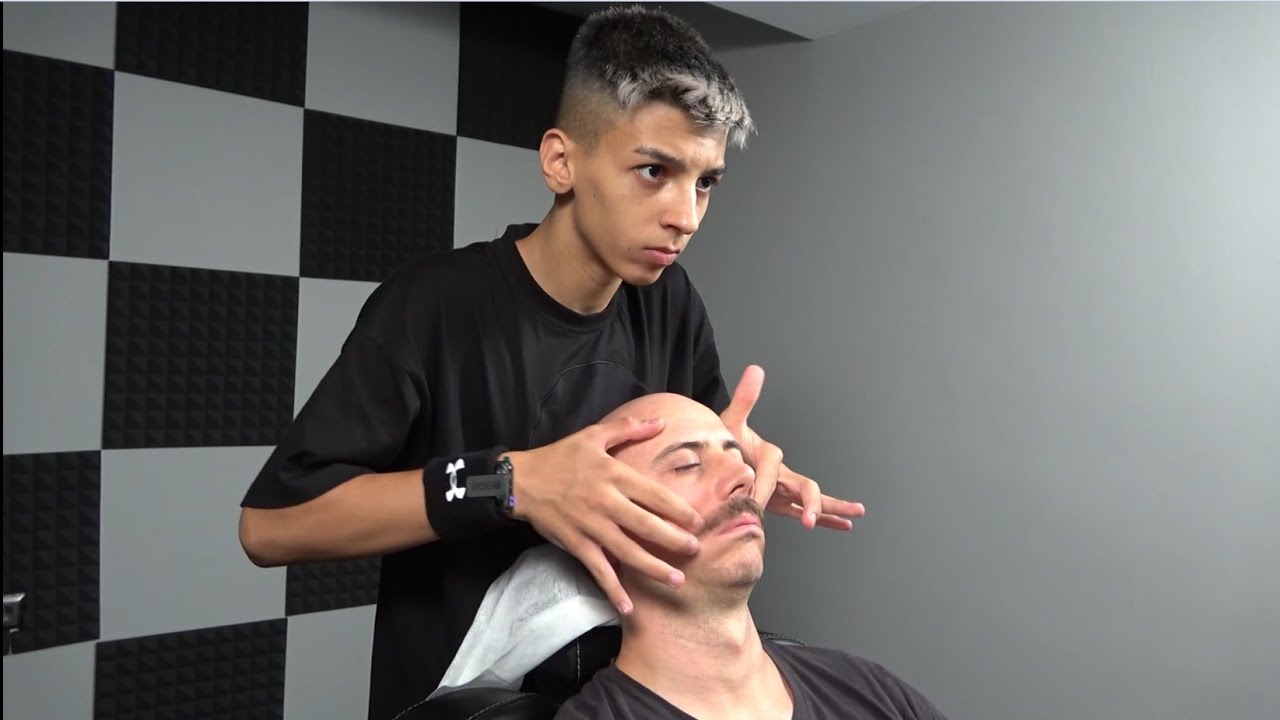 ASMR Young Turkish Barber Head Massage and Face Massage with @ASMR Barber