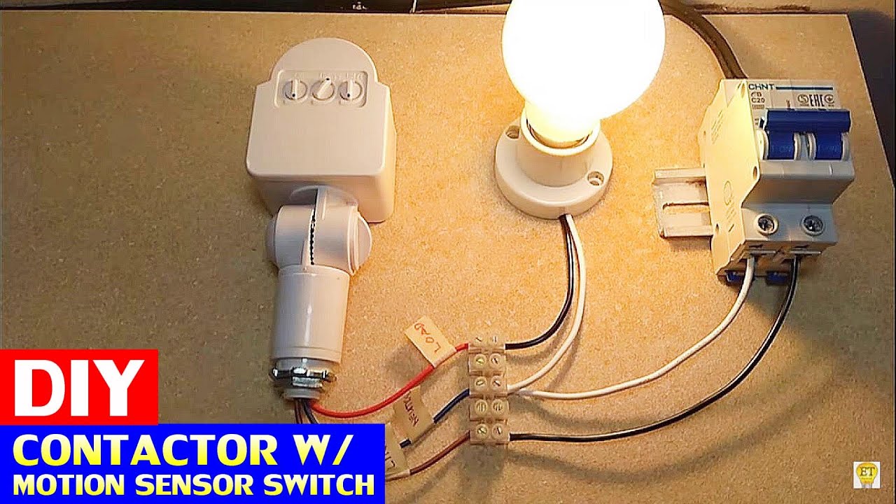 DIY MOTION SENSOR DETECTOR SWITCH W/ CONTACTOR