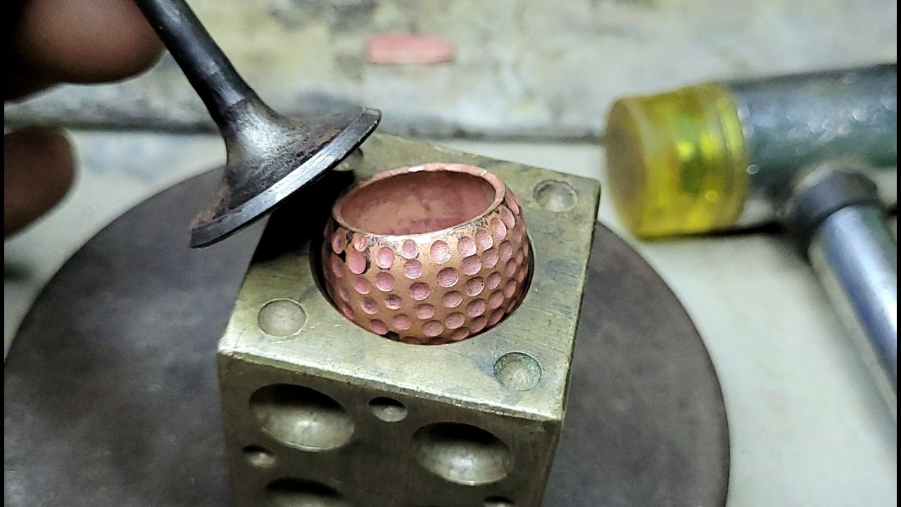 New design copper ring making ! How to make a copper ring jewelry