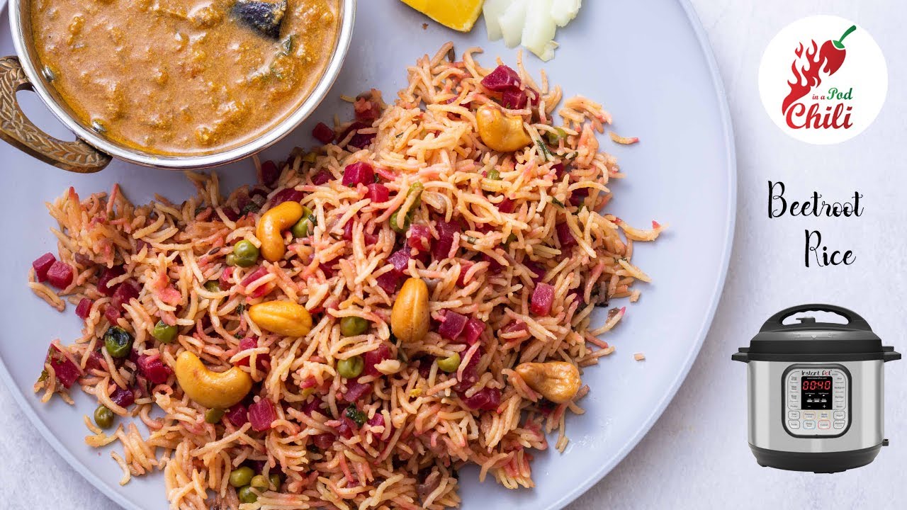 Instant pot Beetroot Rice | Quick Lunch box recipes | Instant pot Vegetarian recipes | ASMR Cooking