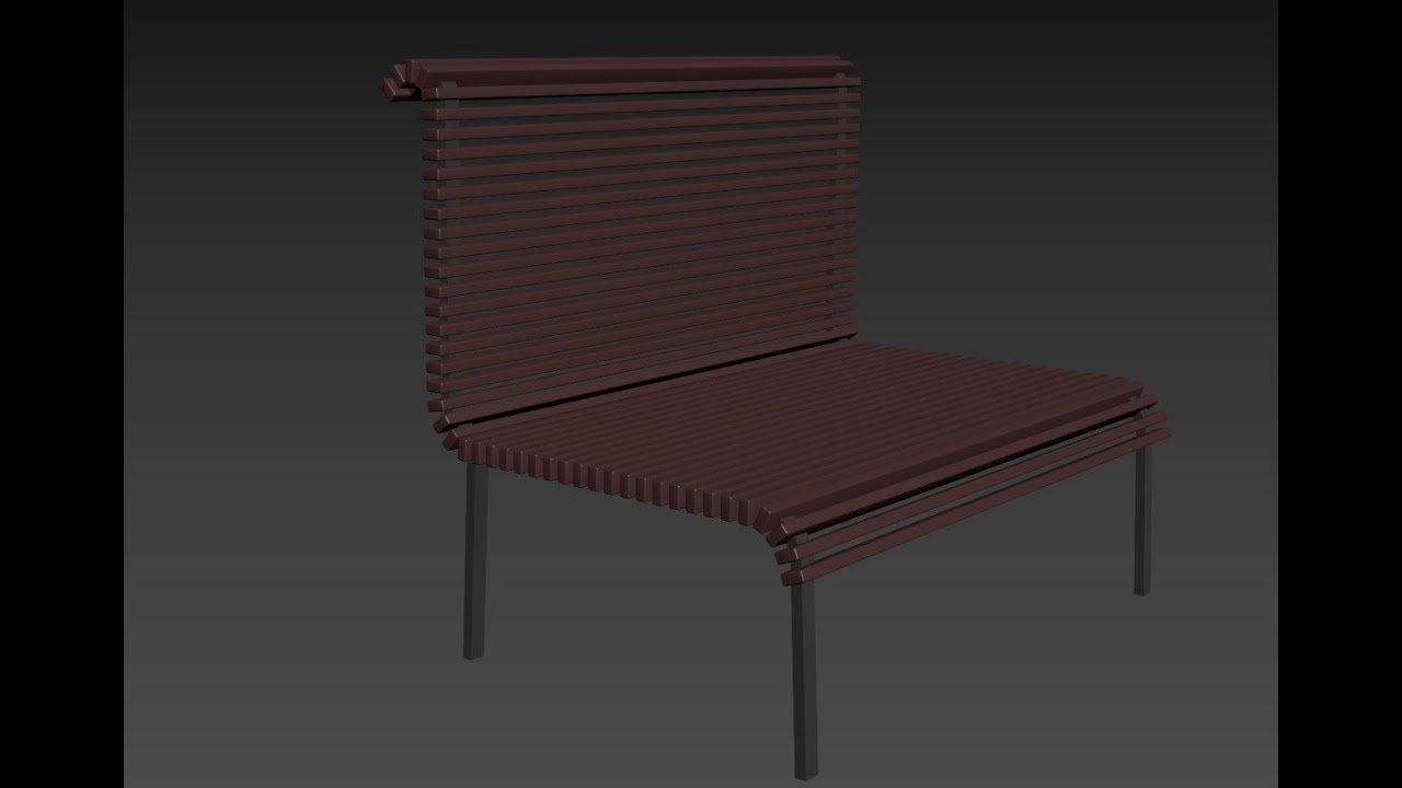 Ahşap park bank yapımı / Modelling a simple public furniture in 3dsmax