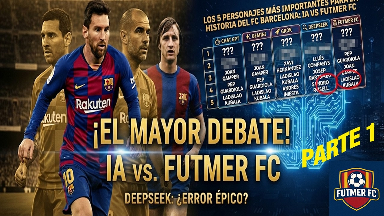 LOS 5 PERSONAJES MAS IMPORTANTES EN LA HISTORIA DEL BARCELONA IAs vs Futmer FC, IAs ESTAN DEMENTES😂.