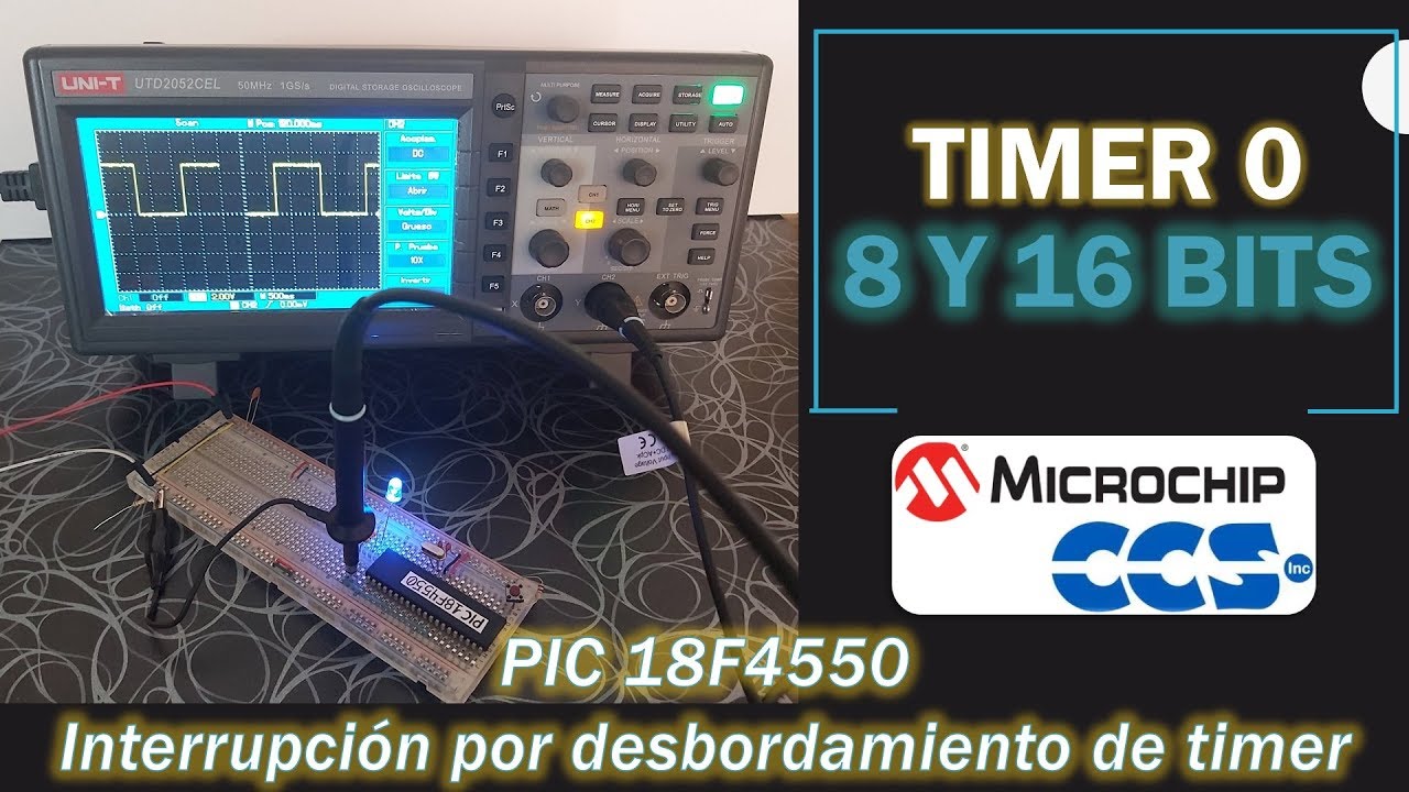 PIC18F4550 TIMER 0 - Interrupción por desbordamiento de Timer 0 CCS PIC C COMPILER