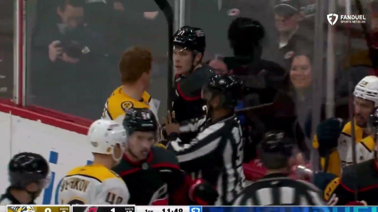 Scrum Ensues After Alexander Nikishin Throws Huge Hit On Matthew Wood