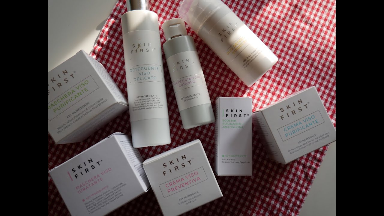 REVIEW PRODOTTI SKIN FIRST + CONSIGLI di SKINCARE per PELLI SENSIBILI E/O CON ACNE.