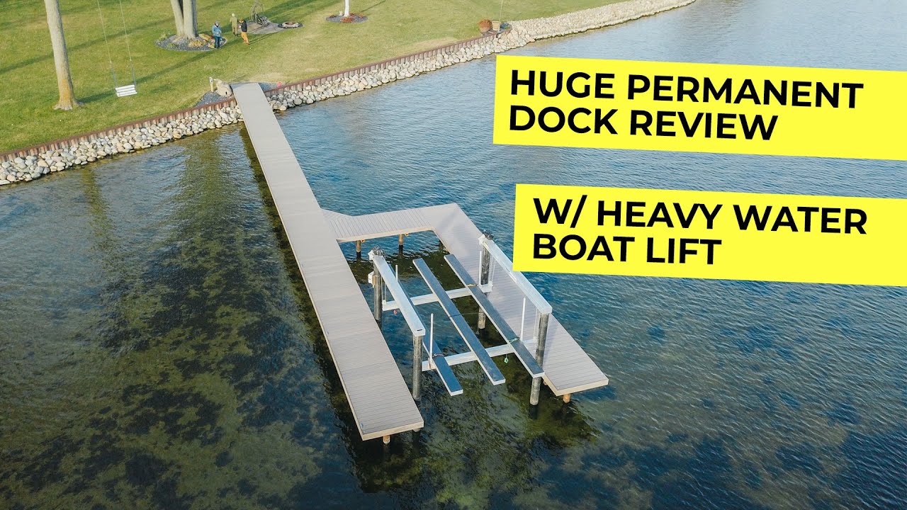 Permanent Dock Construction with Heavy Water Boat Lift