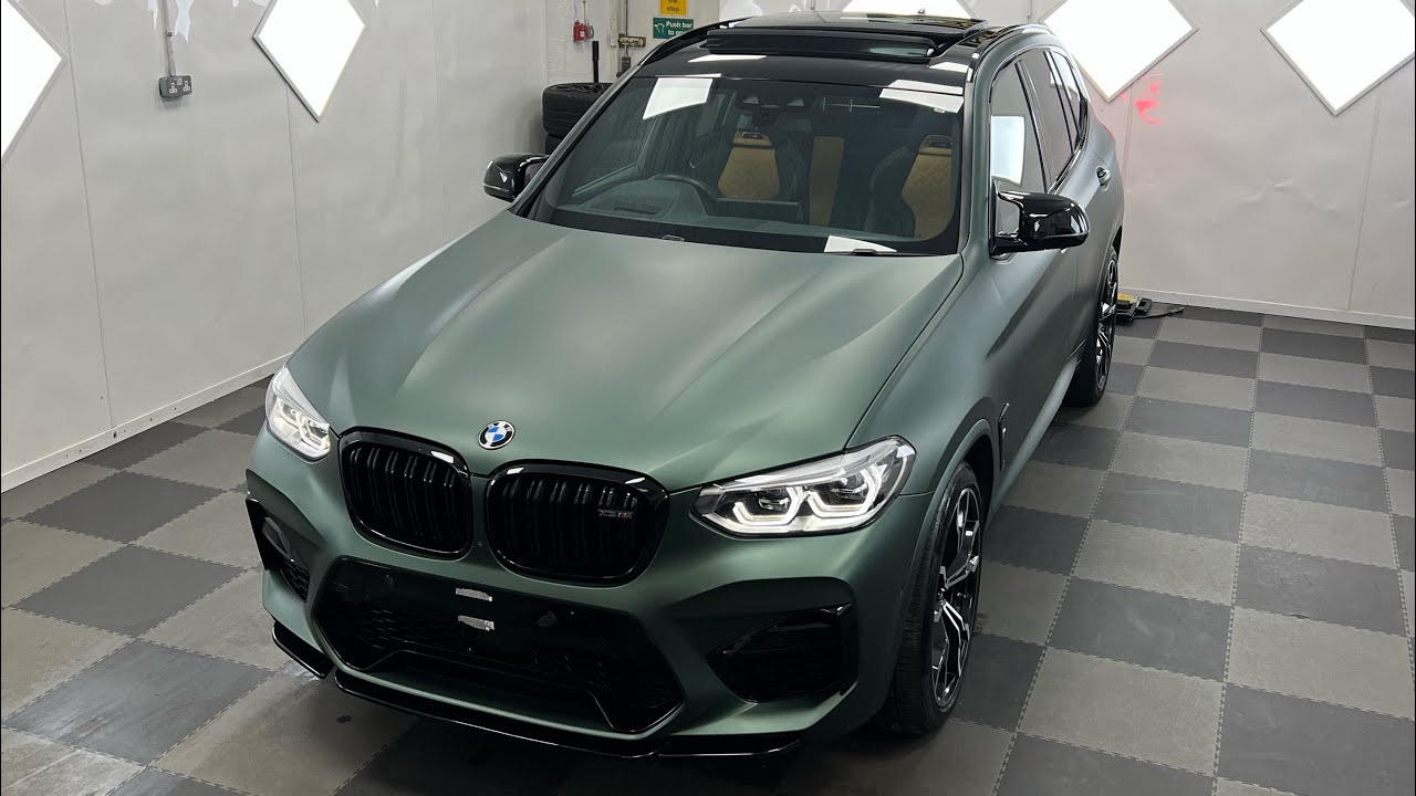 BMW X3m Wrapped In Matte Pine Green