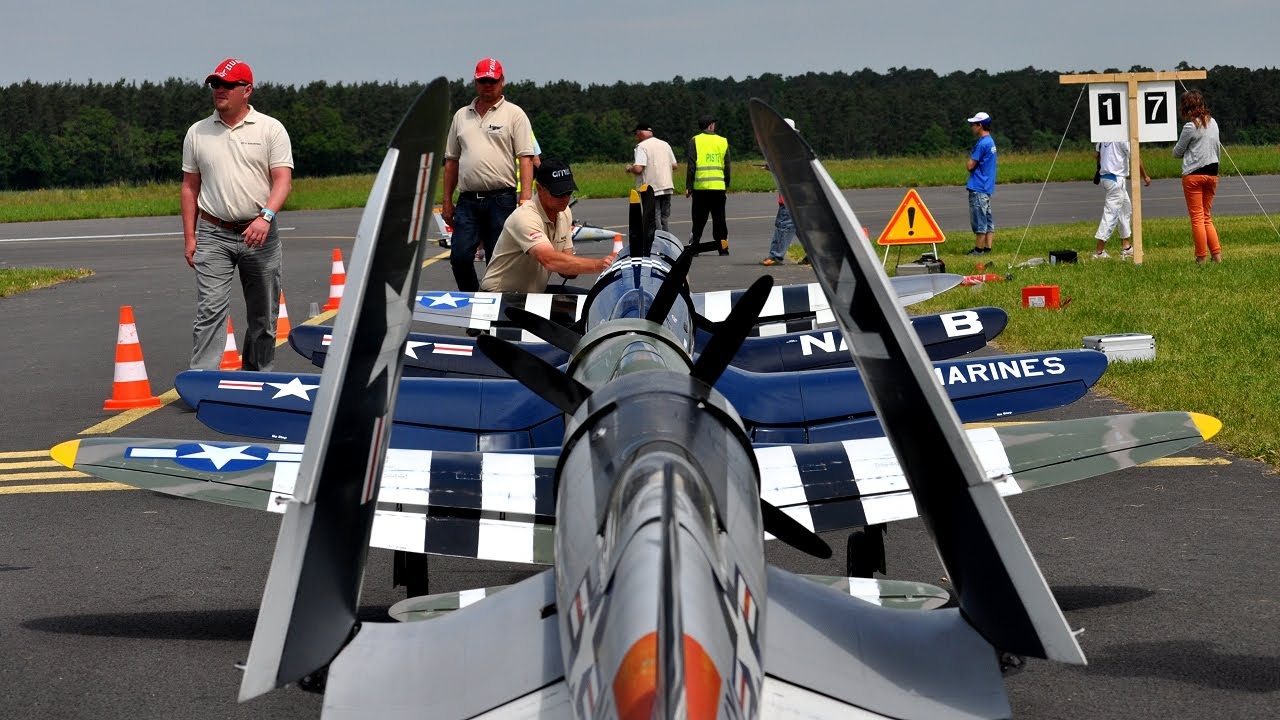 Giant Rc Warbirds Flying Together