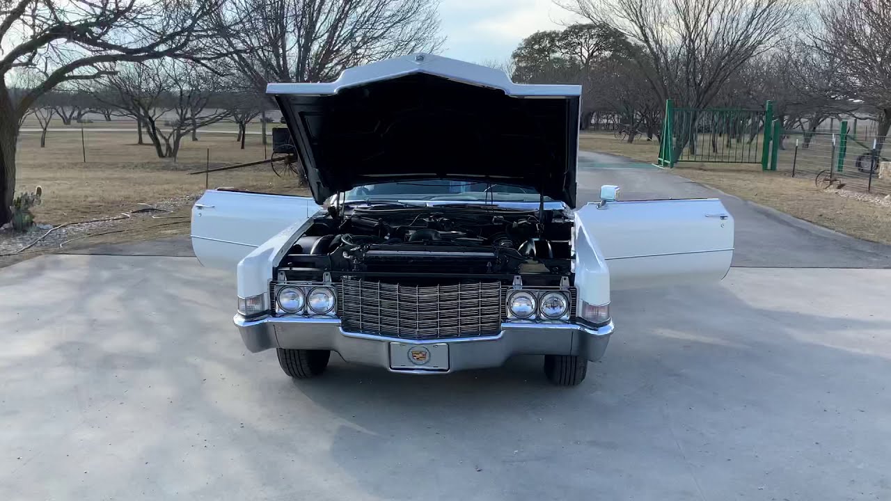 1969 Cadillac DeVille Convertible 472ci V8 Black Leather 83k Miles Loaded