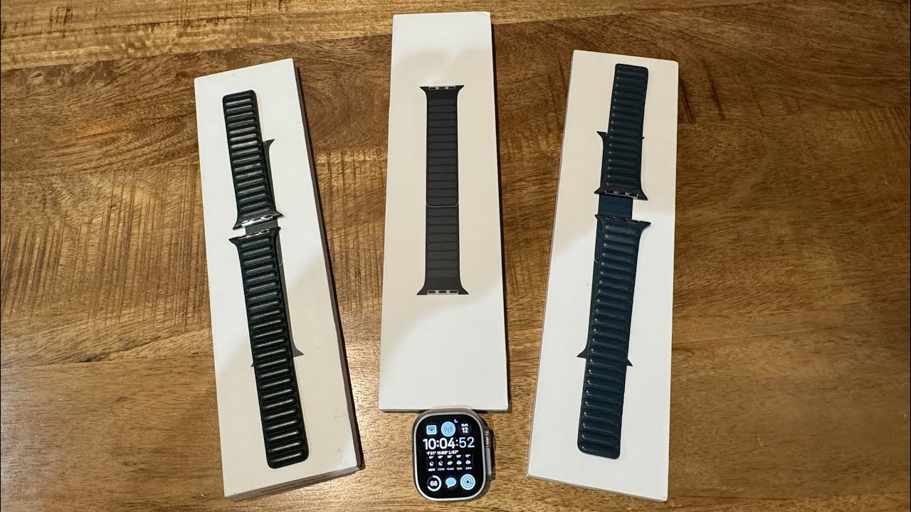 Apple Watch Leather Link Bands Unboxing (Midnight) and Long Term Review (Baltic Blue-Sequoia Green)