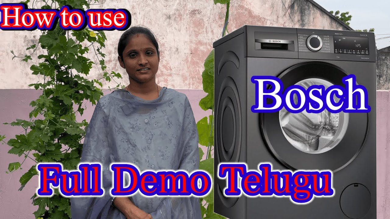 Fully Automatic Front Load Washing Machine  Demo//Bosch 9KG Fully Automatic Washing Machine settings
