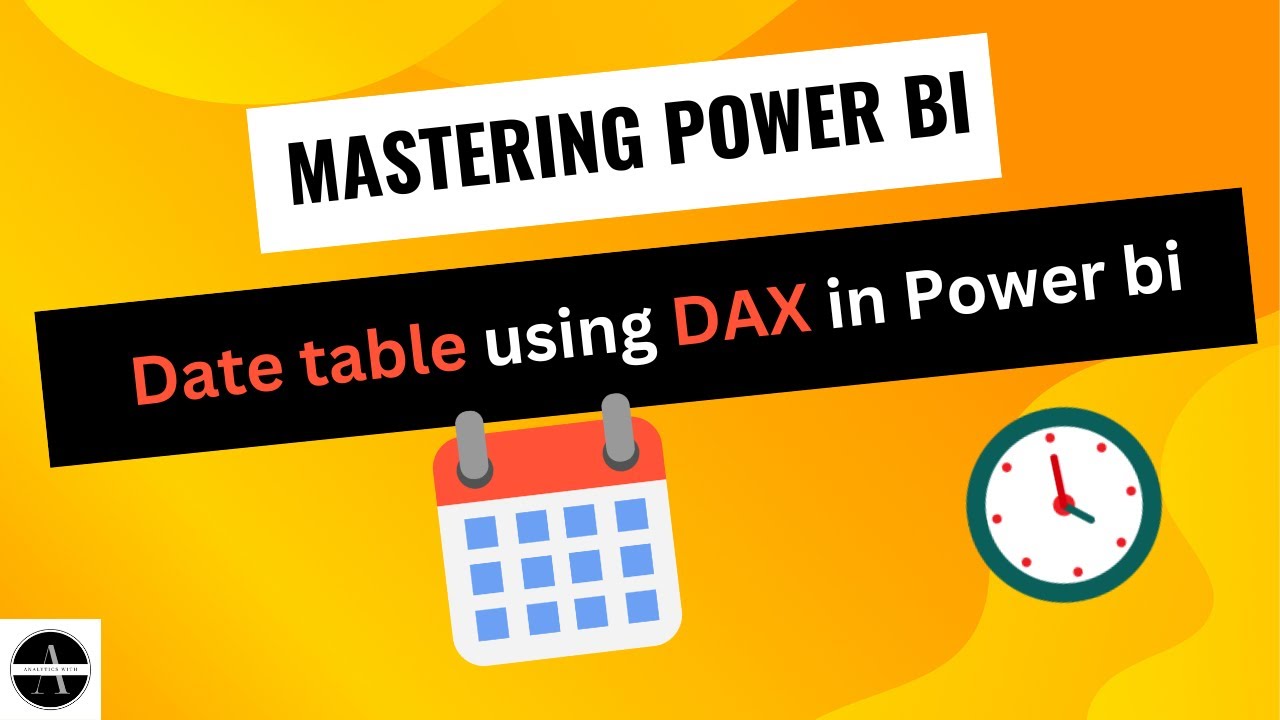 How to create date table using DAX in power BI || power BI tutorials