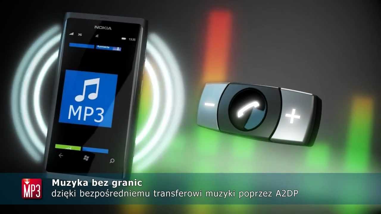 BURY CC 9048 - Zestaw głośnomówiący Bluetooth® z 3-klawiszowym pilotem (PL)