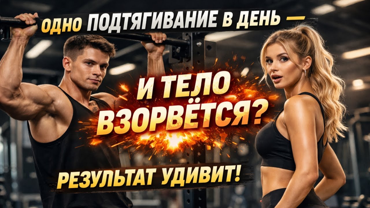 🔥 ОДНО ПОДТЯГИВАНИЕ В ДЕНЬ — и тело ВЗОРВЁТСЯ? 😱💪 Результат удивит!