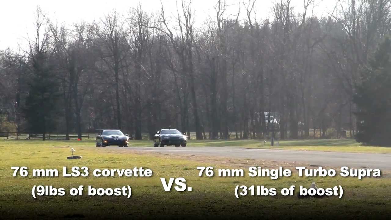 Single Turbo Supra vs Single Turbo Corvette