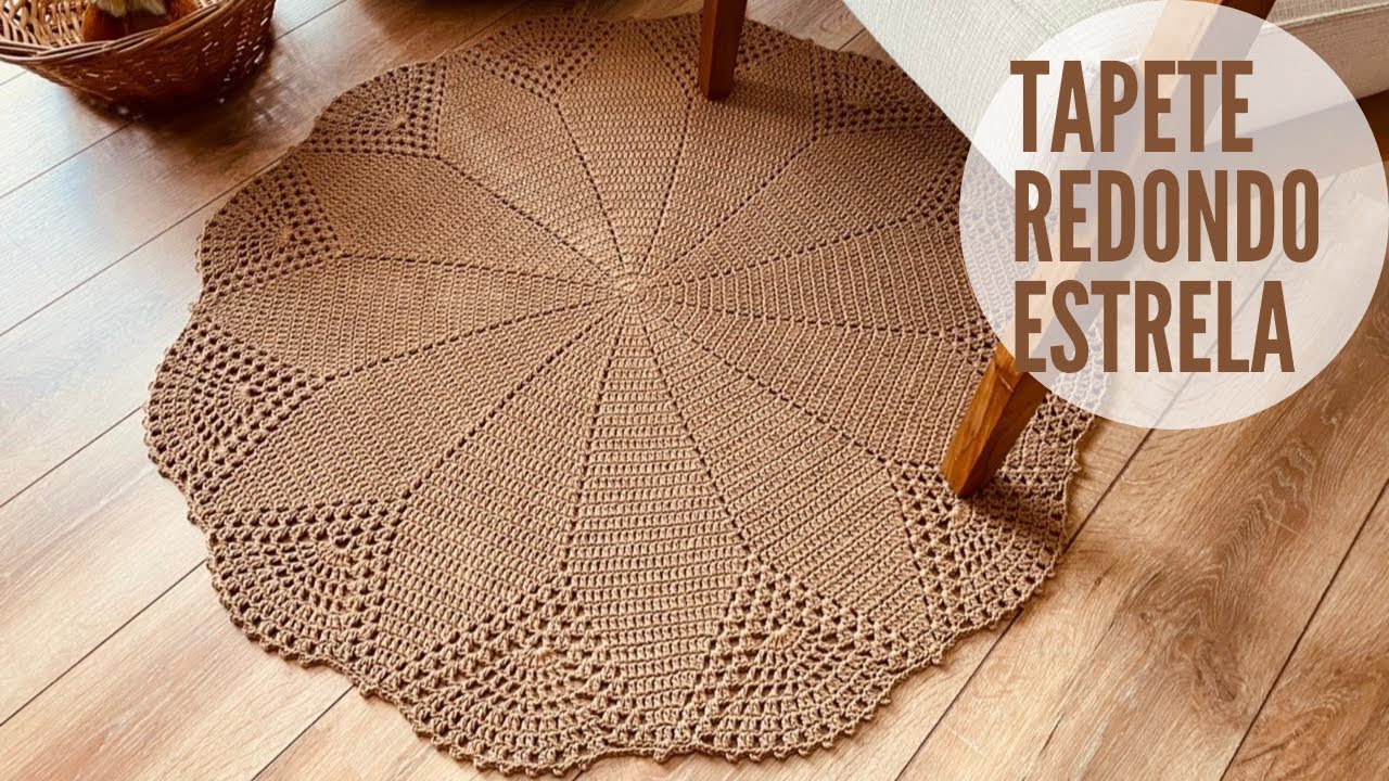 Tapete Estrela em Croch&ecirc; - Tapete Redondo por @MarceloNunesCroche