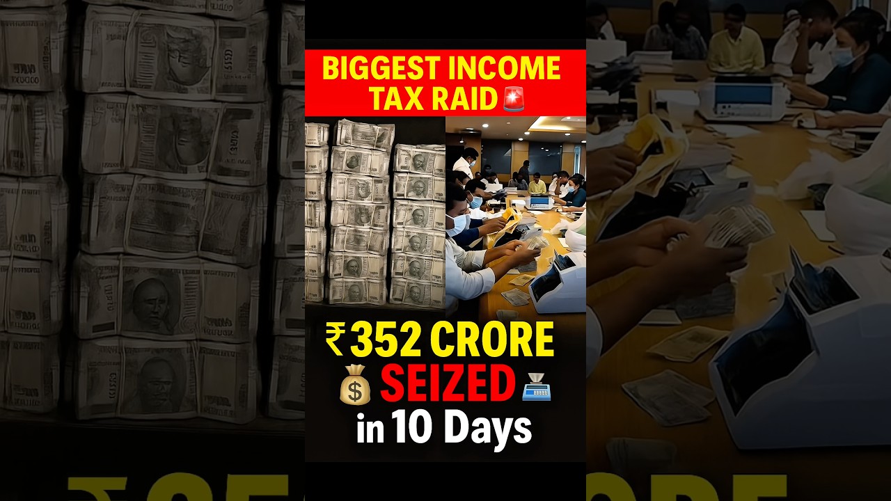 India&rsquo;s Biggest Income Tax Raid😱 | ₹352 Crore Seized #shorts #shortsfeed #viral #ytshort #raid #tax