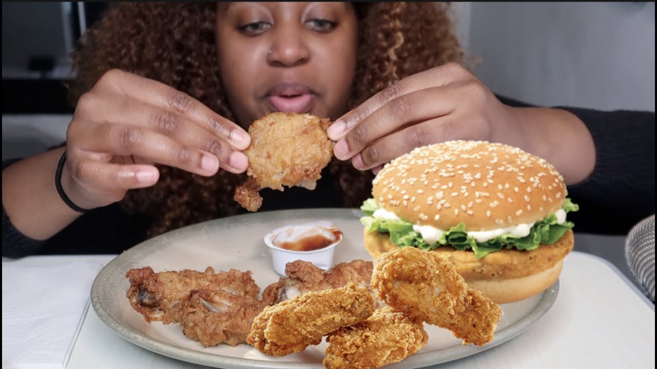 NABZYS CHICKEN SHOP MUKBANG| FRIED CHICKEN WINGS | CHICKEN BURGER|