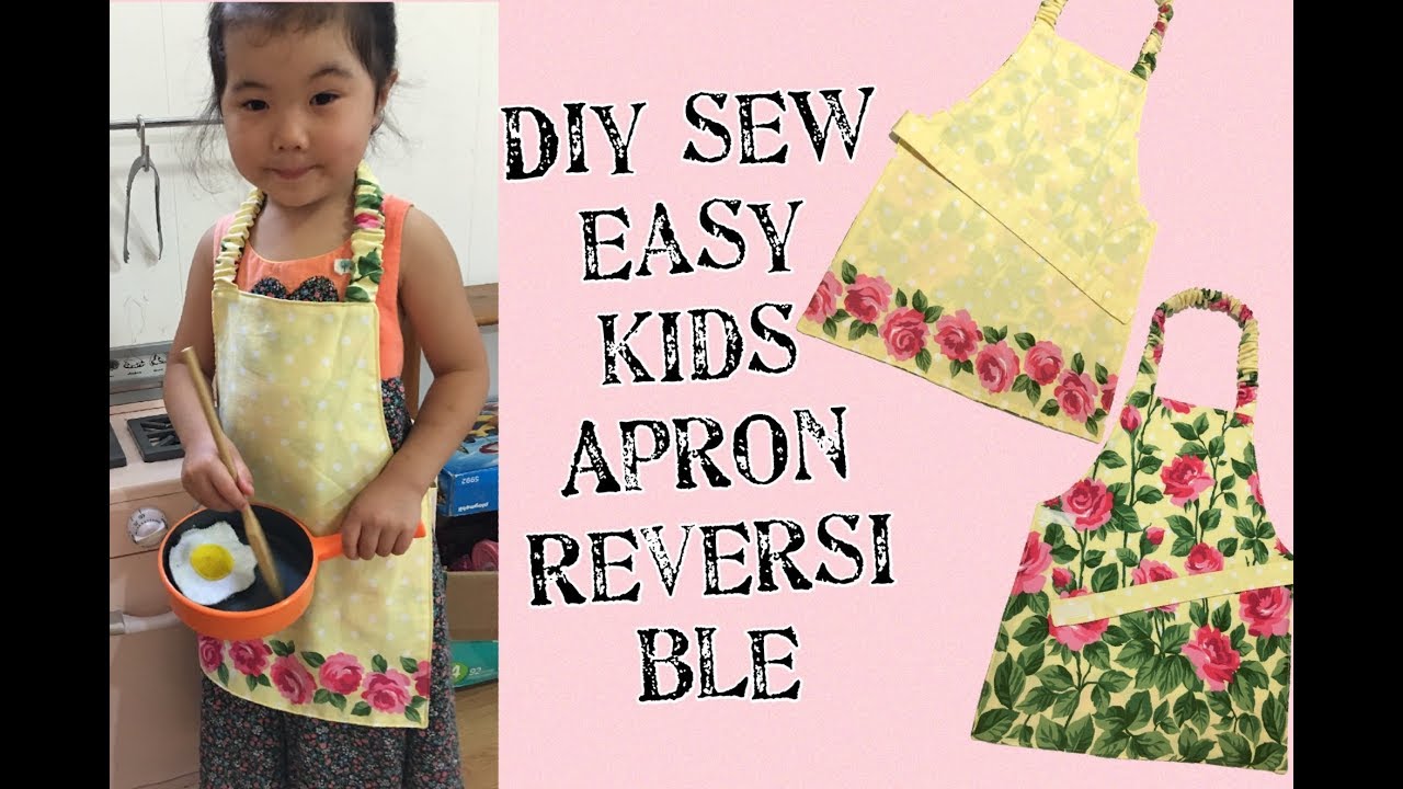 How to sew reversible Montessori style Apron for kids | HappyBankyCraftymom