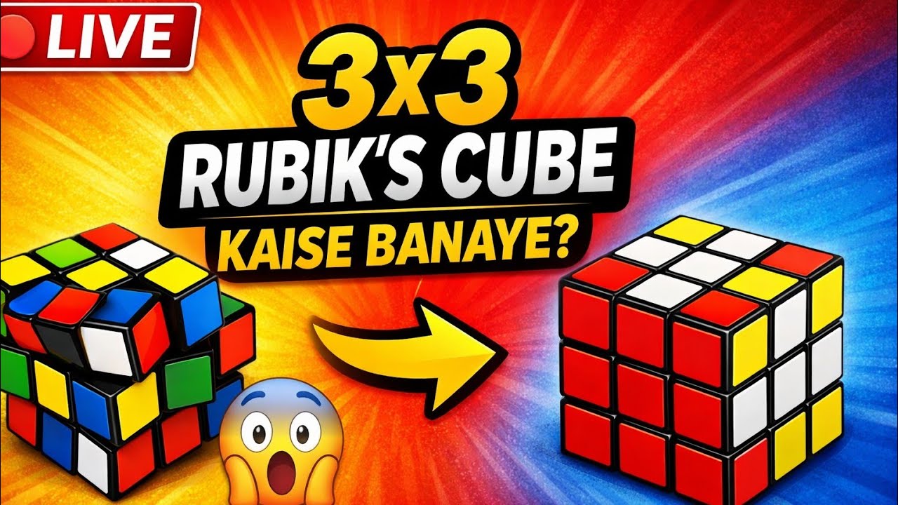 Rubik's cube kaise banaye 3x3