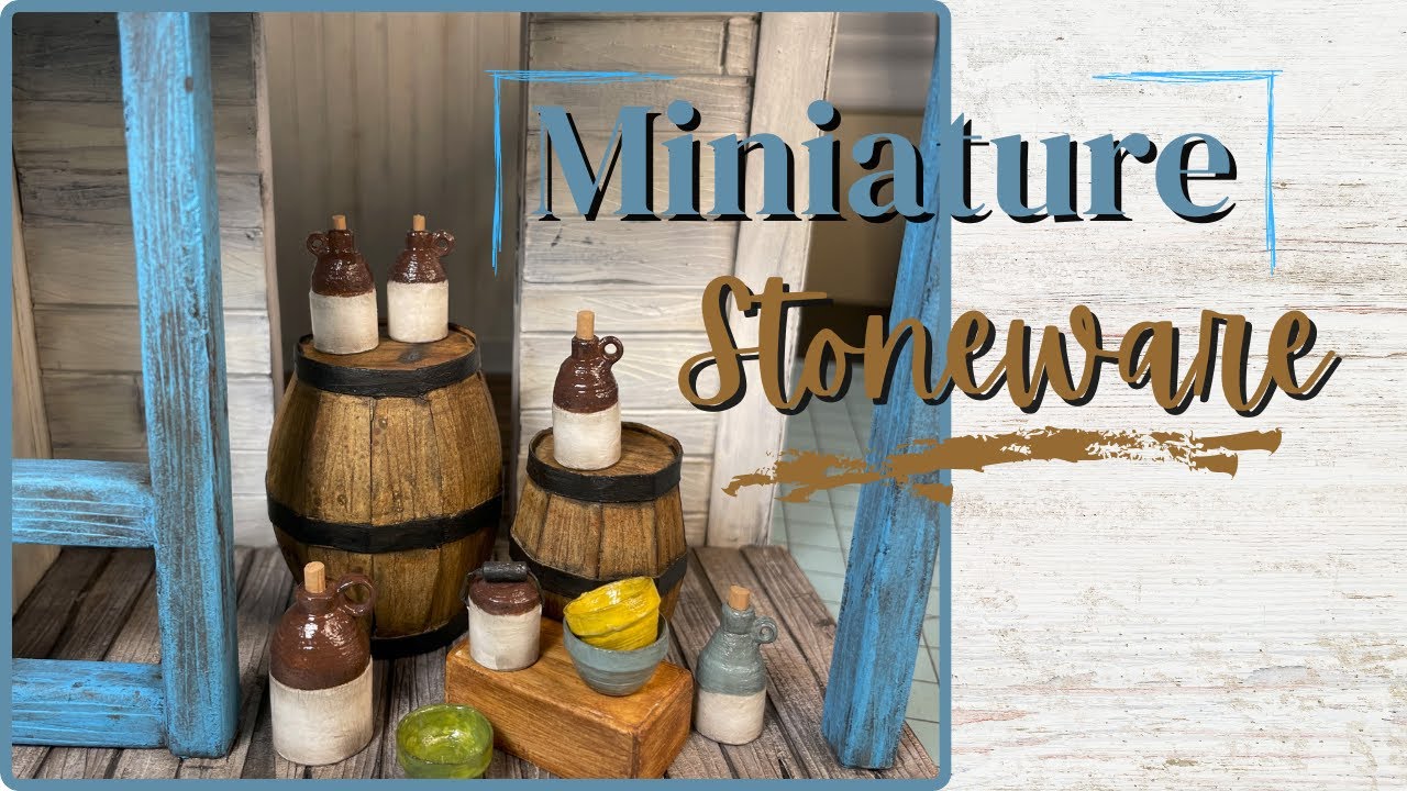 Watch me transform plain paper into miniature stoneware jugs and bowls. Perfect for dollhouses!