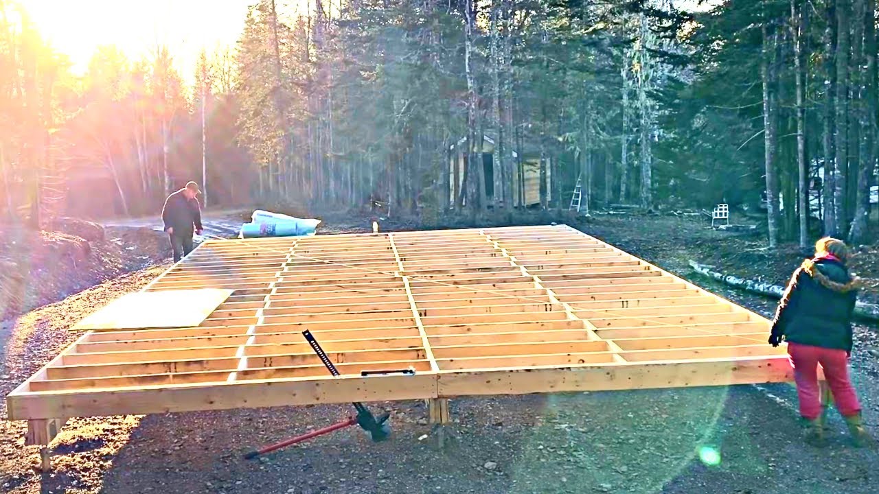 20 x 30 Simple Cabin Build | IT IS FINISHED! (Floor Framing for Off Grid Cabin)