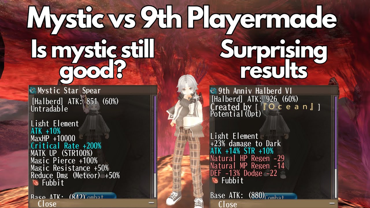 Mystic vs 9th anniv player made HB | Mid-Budget Halberd Equipment Concepts | Toram Online