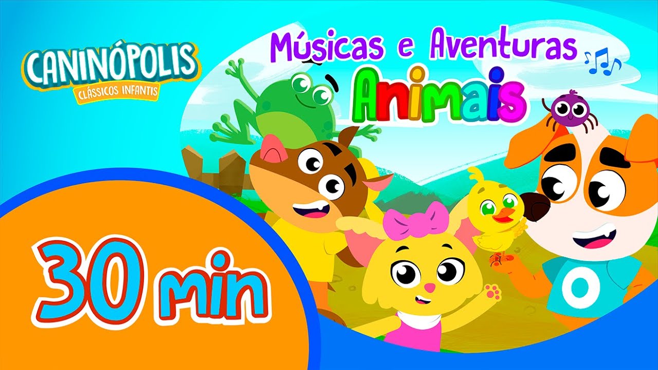 BICHINHOS FAVORITOS DAS CRIANÇAS! 🐶🐸🐔🐜 30 Minutos de Músicas e Aventuras Animais | Caninópolis