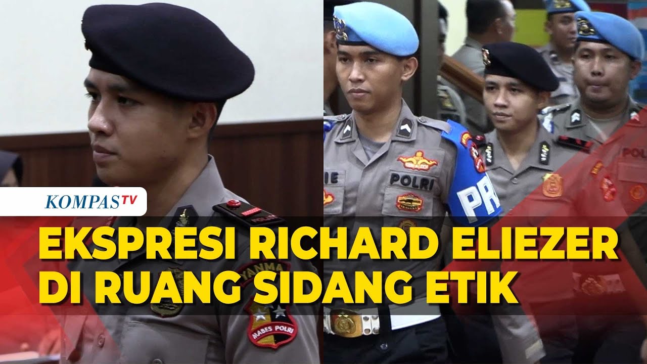 Ekspresi Tegang Richard Eliezer Masuk Ruang Sidang Kode Etik Polri
