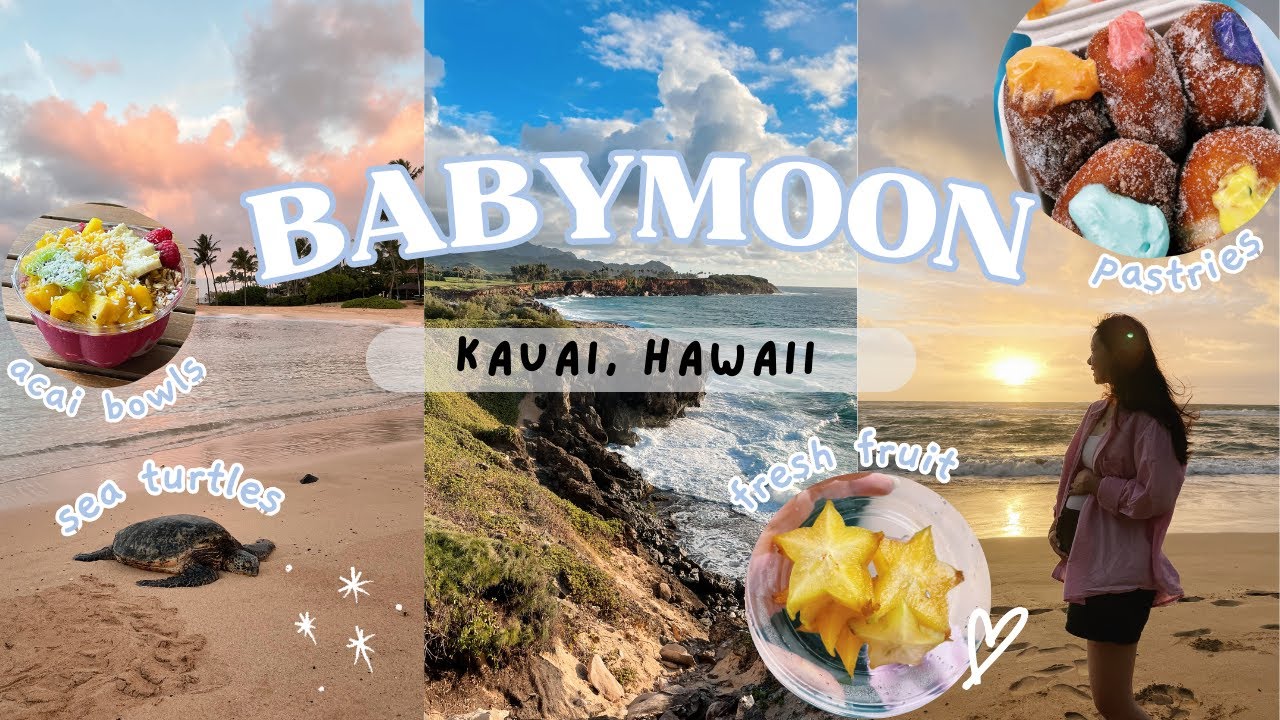 our babymoon pt. 1- kauai, hawaii, what i eat and do while pregnant, travel vlog