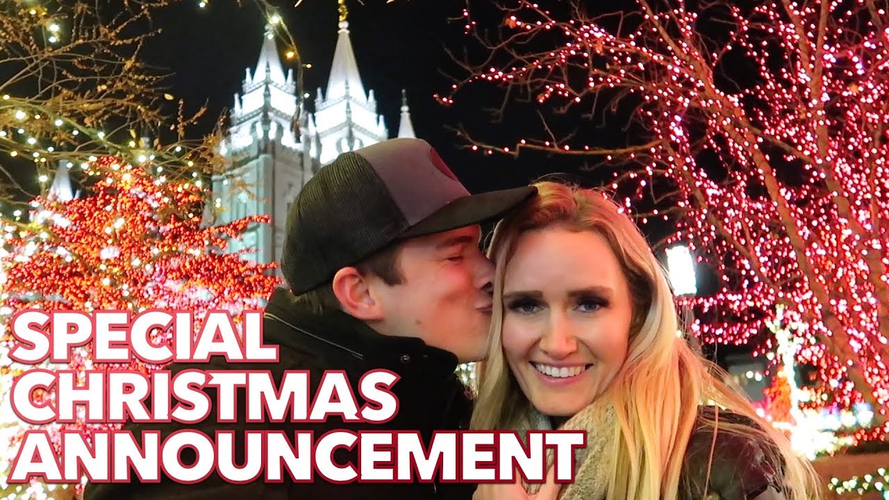 SPECIAL MERRY CHRISTMAS ANNOUNCEMENT CHRISTMAS FAMILY TRADITION TEMPLE SQUARE LIGHTS SALT LAKE CITY