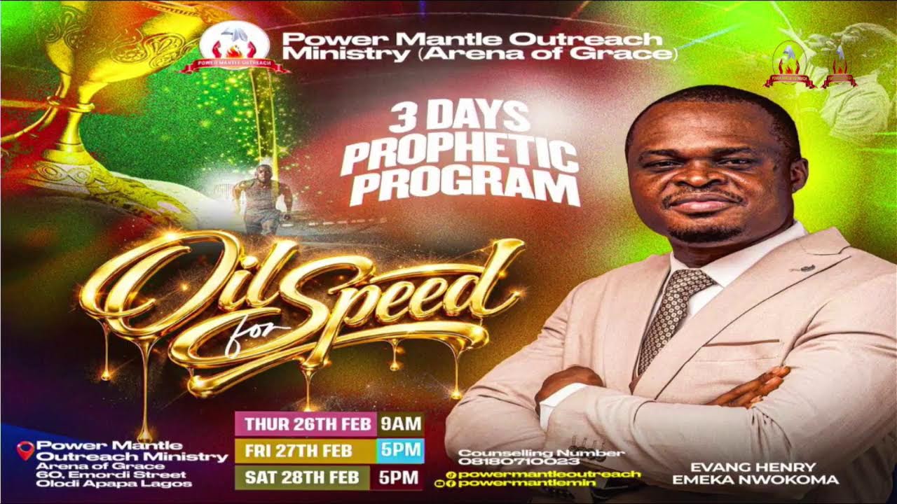 THURSDAY PROPHETIC SERVICE/3 DAYS MONTHLY PROGRAM ||OIL OF SPEED ||26TH OF FEBRUARY 2026||