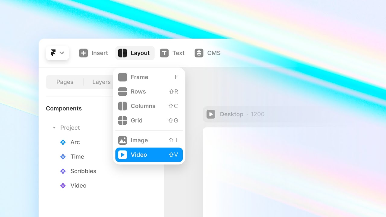 Framer Update: January 2024 with Layout Menu