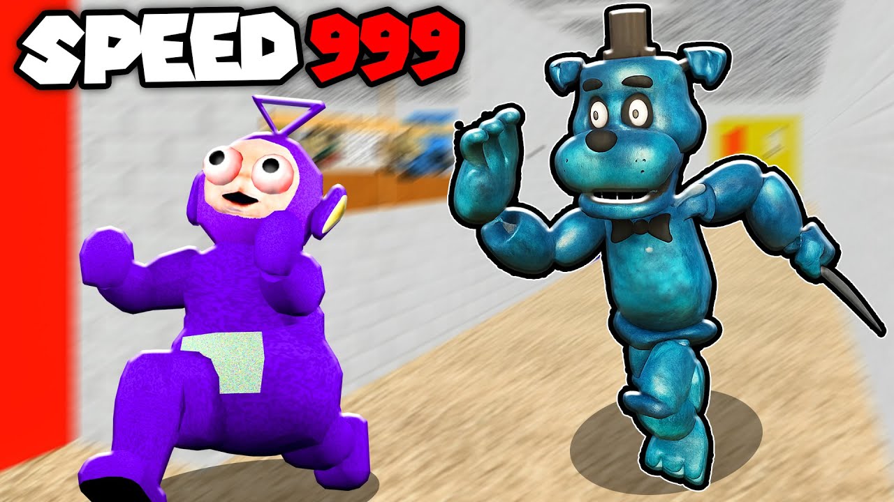 FREDDY IS FASTER THAN BALDI! | Tinky Winky Plays: Baldi Basics Bear5 Mod