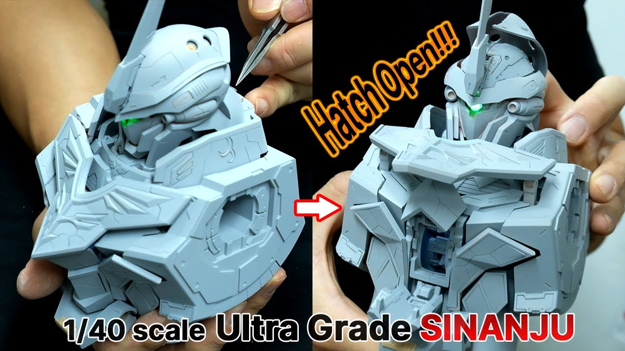 (Eng)[1/40scale] Big scale Ultra Grade Hatch Open SINANJU!!! 버튼을 누르면 LED 불빛이나오는 시난주 #Upperbody