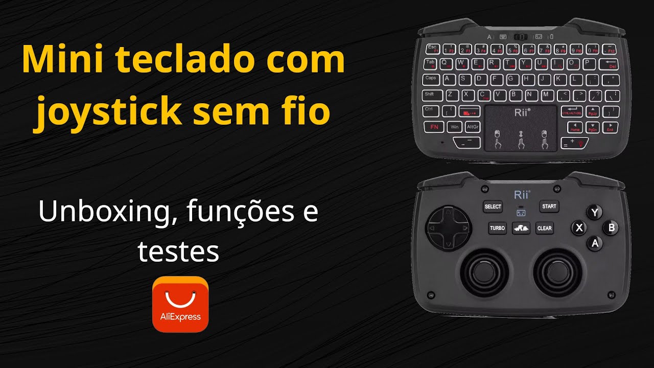 Mini Teclado com Touchpad e Joystick: Compacto, Versátil e Perfeito para Suas Necessidades!