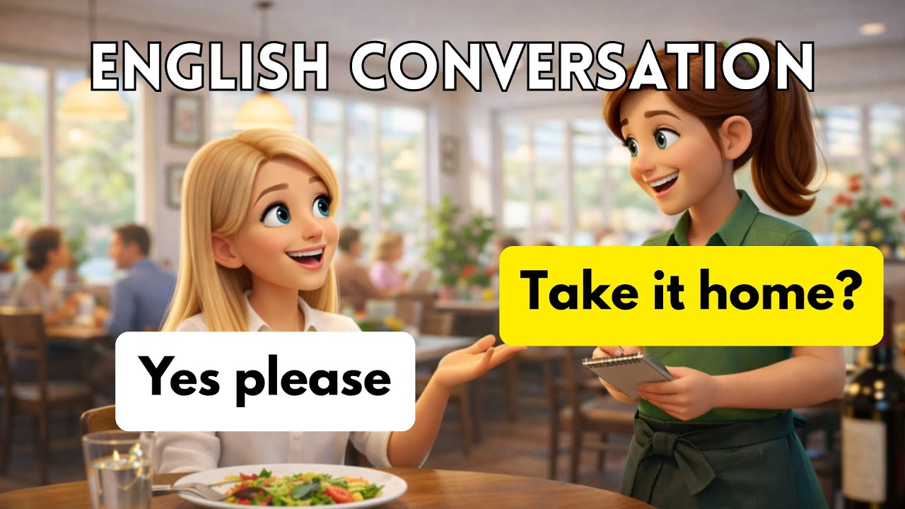 10 Easy English Conversations at Restaurant | Real Life Dialogues Practice (A1-A2 Level)