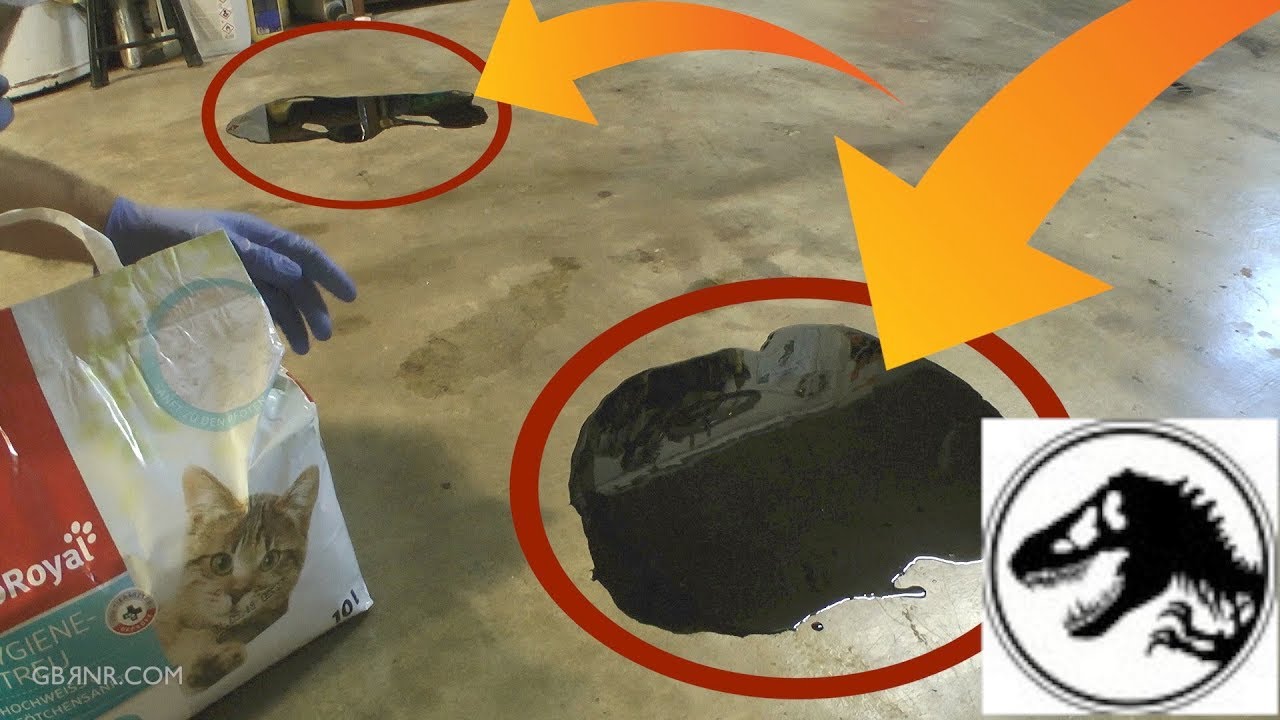 ✅Nettoyer des taches d'HUILE sur le Sol du Garage 🦖 avec l'aide des DINOS #Jurassic