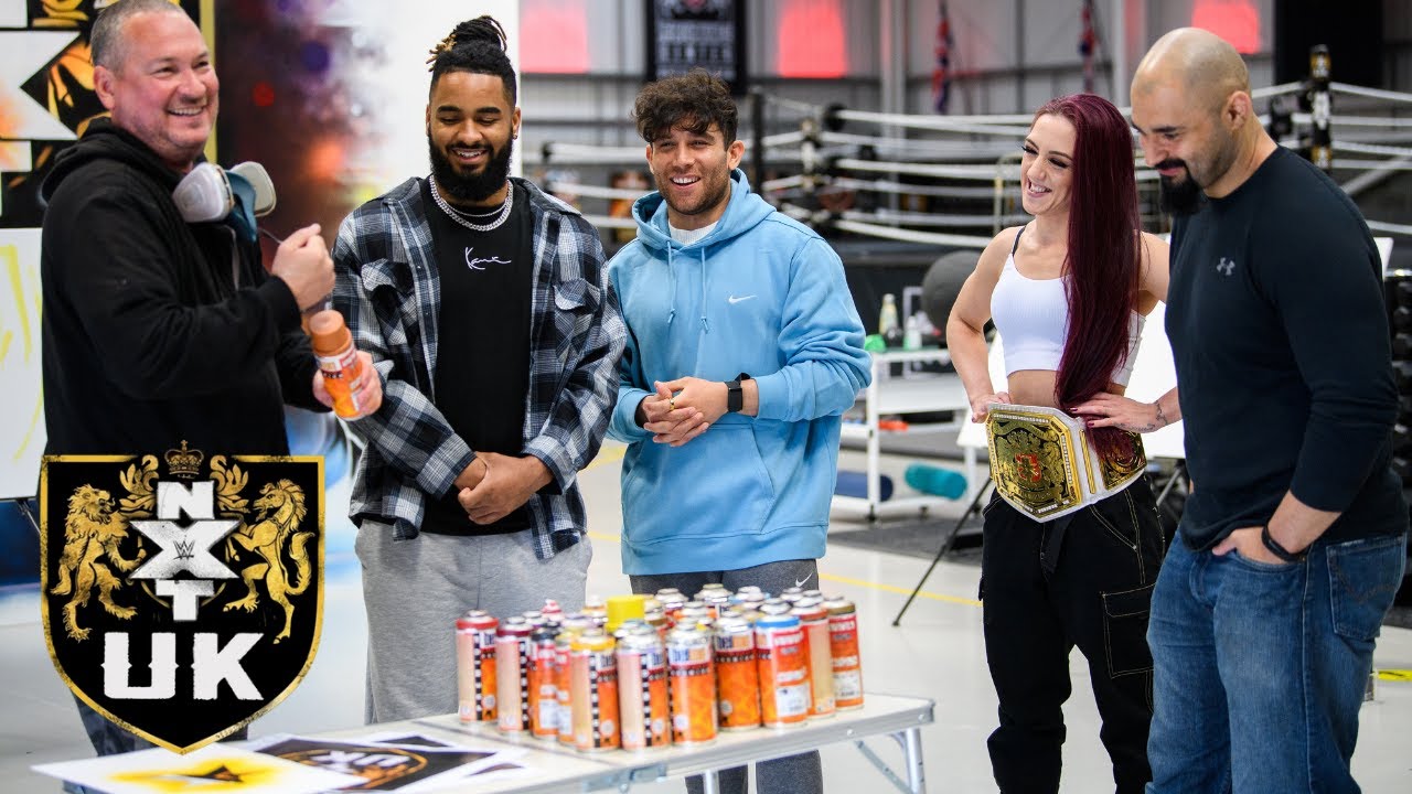 NXT UK Superstars take on graffiti challenge at WWE&rsquo;s UK Performance Center