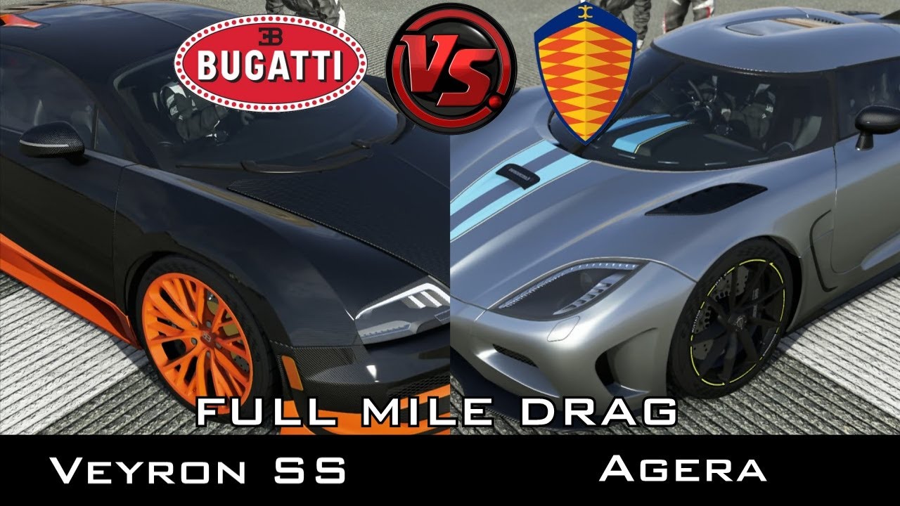 Forza 5 - Full Mile Drag - Bugatti Veyron SS vs Koenigsegg Agera