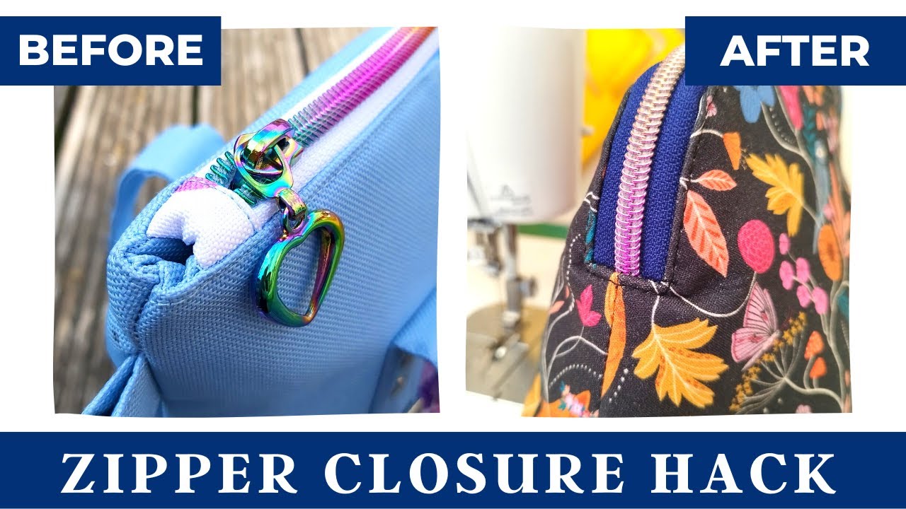 How to amend a zipper pouch pattern / Zipper closure hack