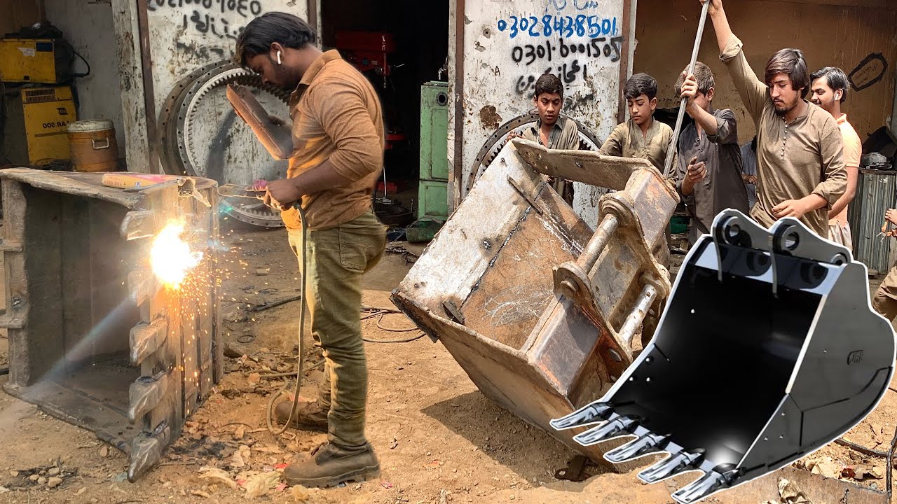 How To Build a Heavy Duty Excavator Bucket || Amazing Repairing Of Excavator Bucket ||