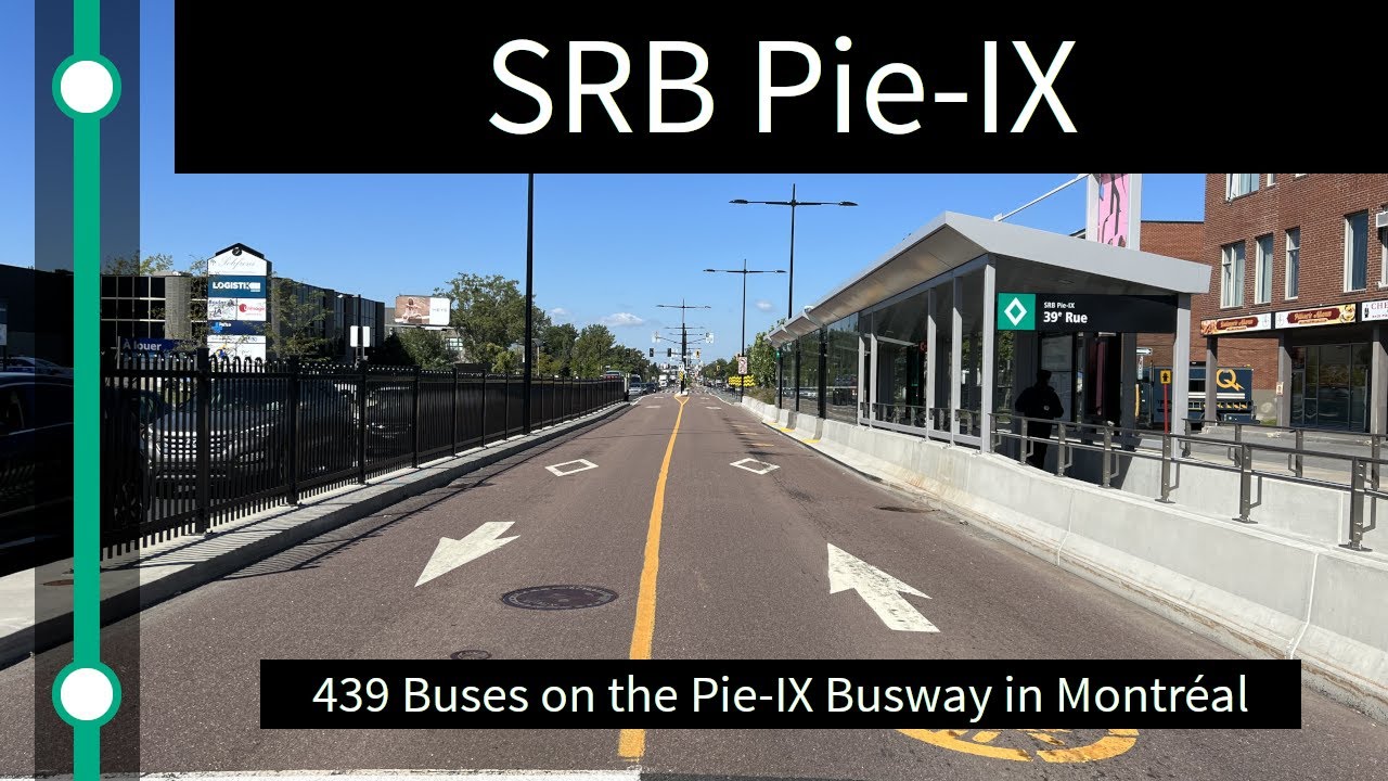 [SRB Pie-IX] 439 Buses on the Pie-IX Busway in Montréal (Sept 2023) [4k]