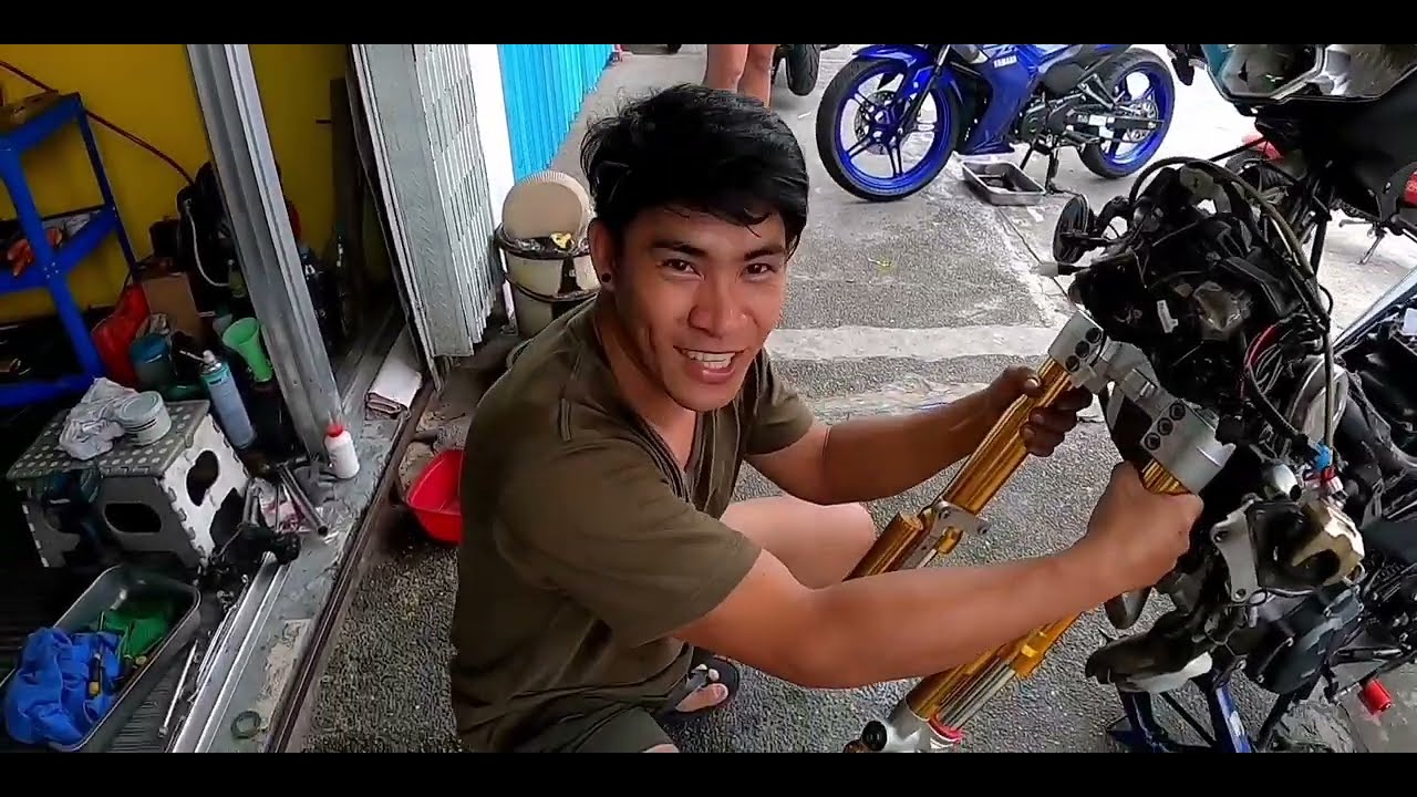 YAMAHA SNIPER 150 RCB front shock Installation FF SERIES. #racingboyphilippines #yamaharevsyourheart
